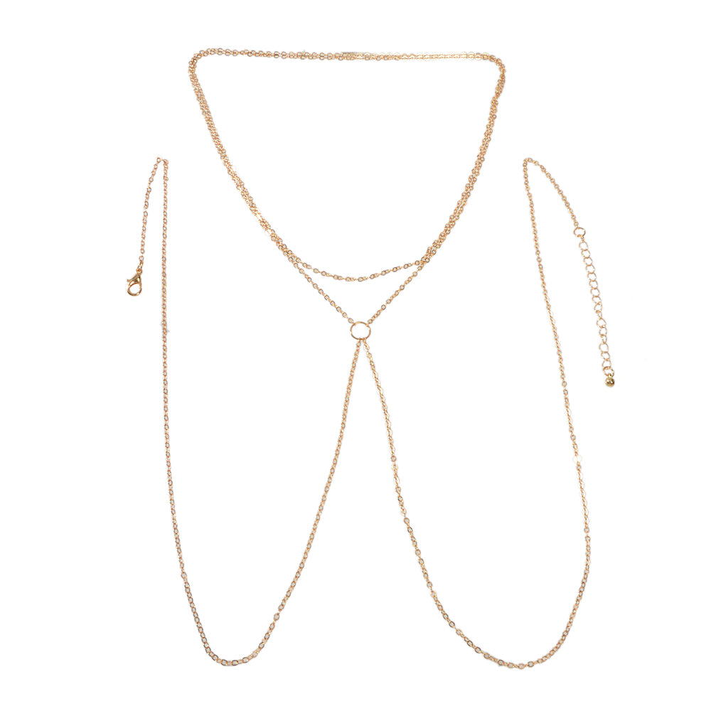 Beach Style Simple Solid Minimalist Waist Link Body Chain Belly Necklce Jewelry