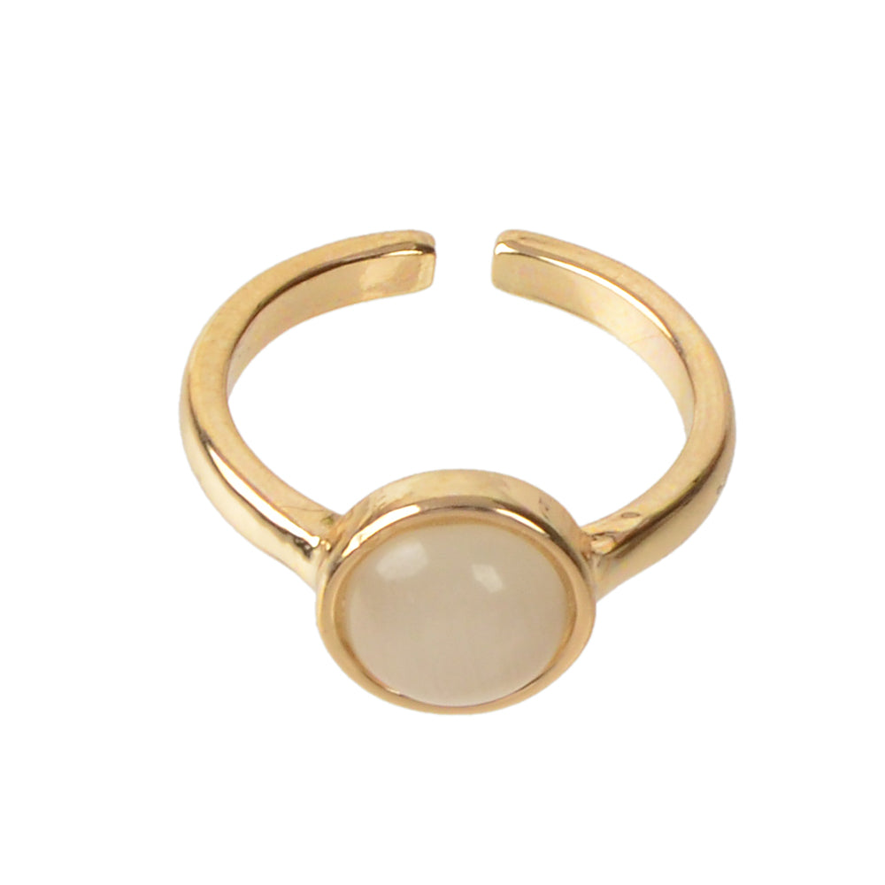 Opal Gold Colour Open Cuff Dome Finger Ring Wholesale Price Party Accessories