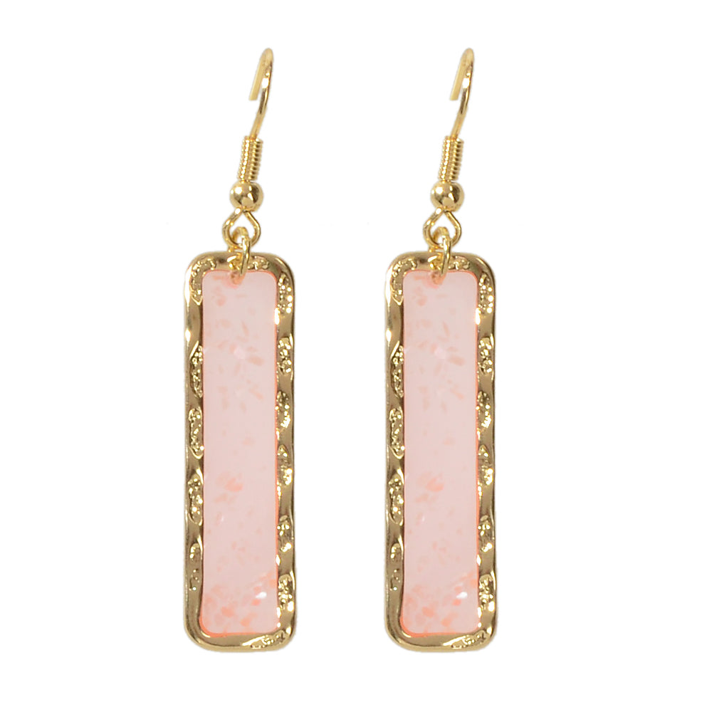 Fashion Jewellery Pink Acrylic Square Drop Earrings Wholesale Price Accessories